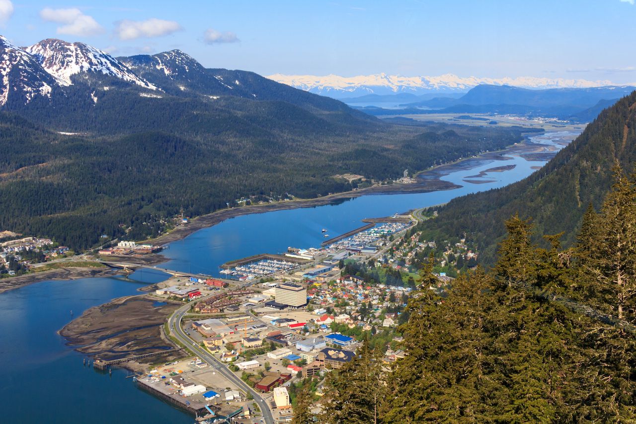 Aerial view of Juneau