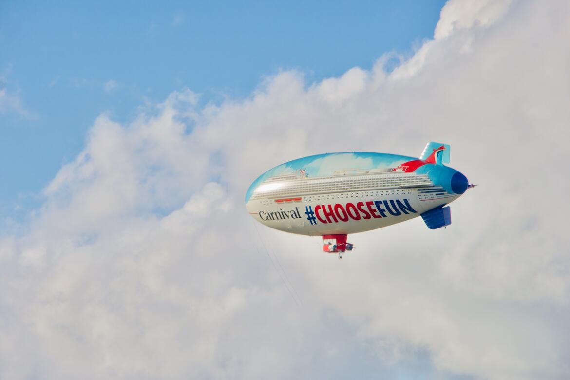 Carnival Cruise Line’s #ChooseFun AirShip Flies Into Summer; Kicking Off Month-Long Aerial Tour of the Northeast