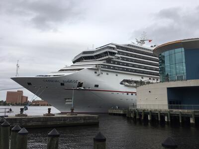 Carnival Sunrise Departs on Inaugural Voyage from Norfolk