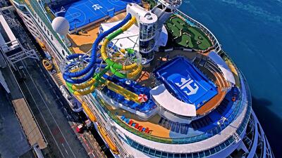 Following a major $97 million amplification, Voyager of the Seas set sail from its homeport in Singapore with new features and experiences, including The Perfect Storm multistory waterslides.