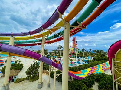 Water slides at CocoCay